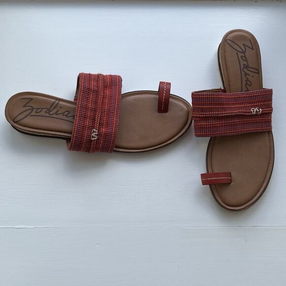 Zodiac Toe Loop Slip on Sandals Adelanto Chili Women’s 11 M - Picture 4 of 6